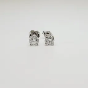 .97 Carat Round Diamond Studs