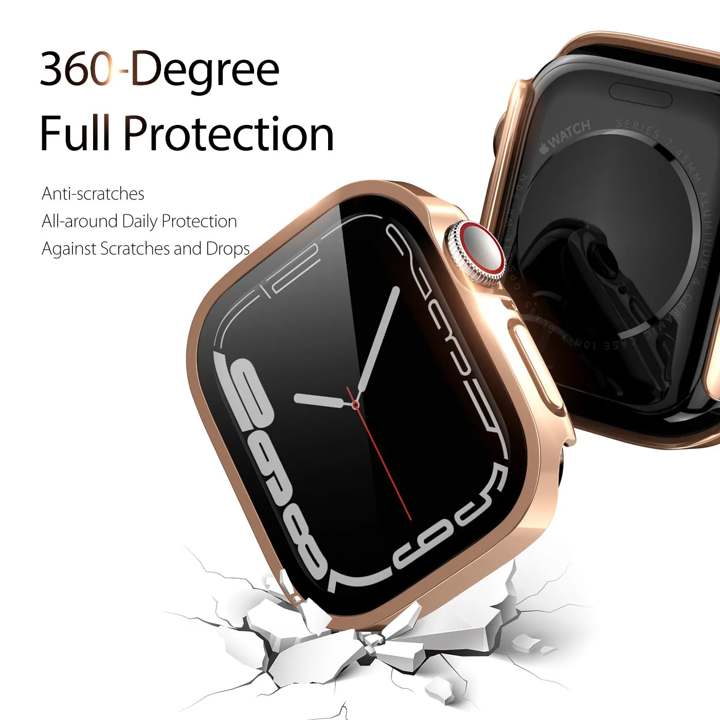 DUX DUCIS Hamo Hard PC Case for Apple Watch Series 4/5/6-40MM - Rose Gold