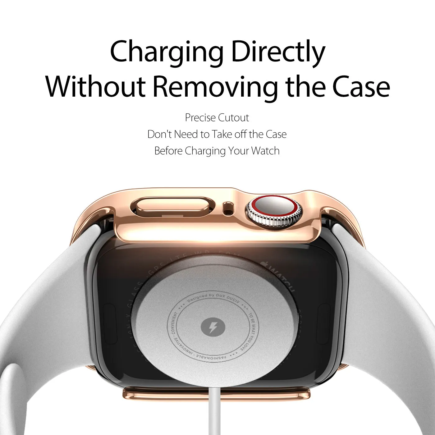 DUX DUCIS Hamo Hard PC Case for Apple Watch Series 4/5/6-40MM - Rose Gold
