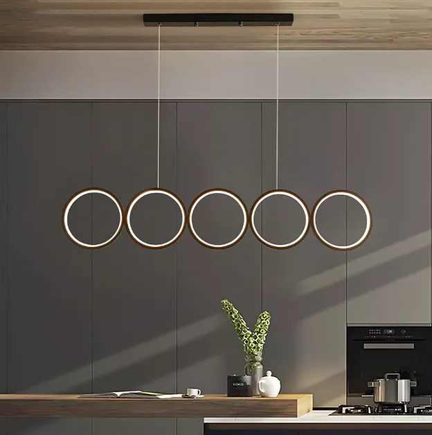 LED RINGS Style Modern Pendant Light