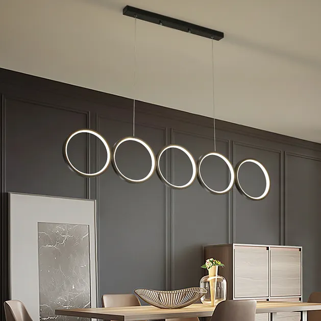 LED RINGS Style Modern Pendant Light