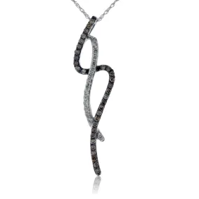 Mocha Diamond & Diamond Swirl Necklace