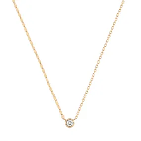 NOLA | Diamond Bezel Necklace with Dual Chain