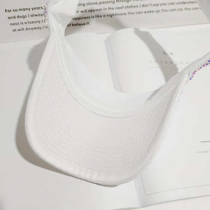Rhinestone Visor Hat