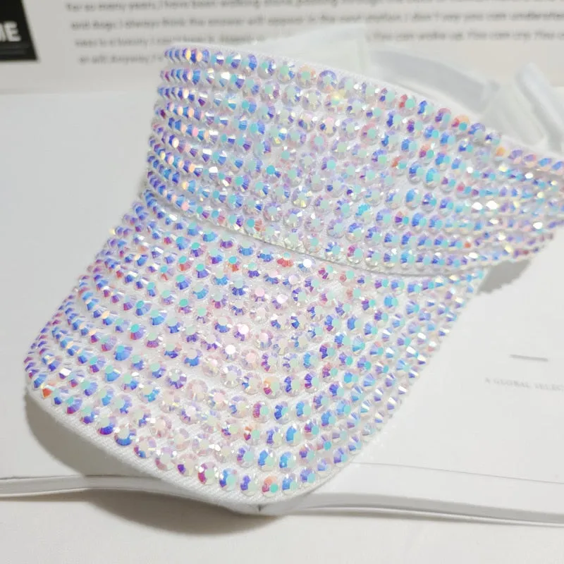 Rhinestone Visor Hat