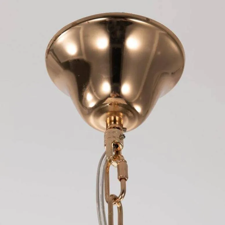 Rose Gold Crystal Sphere Light Fixture