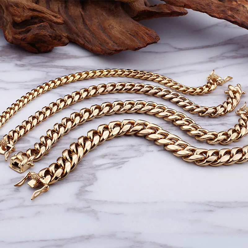 Trendy Personalized Gold Bracelet for Men - Creative Stainless Steel and Titanium Design