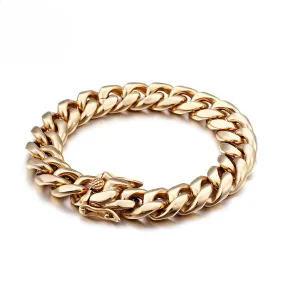 Trendy Personalized Gold Bracelet for Men - Creative Stainless Steel and Titanium Design